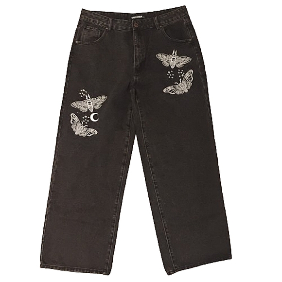 DISTURBIA Thysania Wide Leg Jeans, Size 34 - Picture 2 of 12